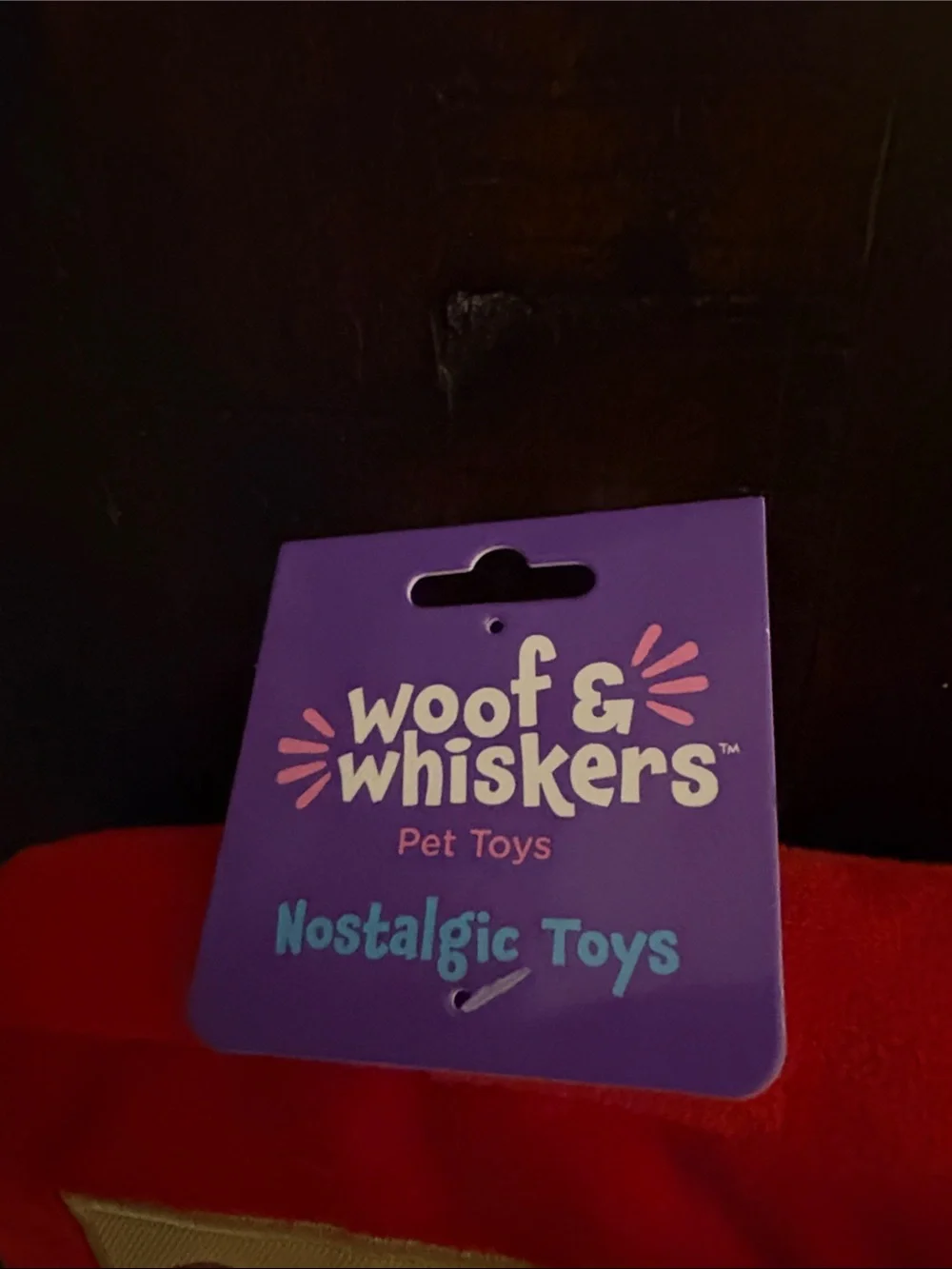 Woof & Whiskers Red Fetch-A-Sketch Plush Toy for Dogs